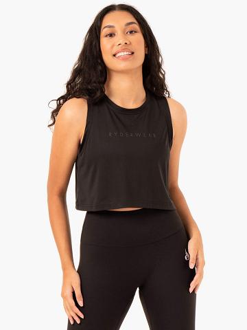 Ryderwear Women Tanks Hybrid Muscle Women's Tanks Black | CA1132JJ