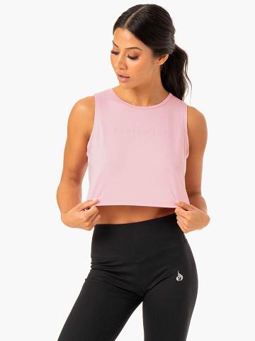 Ryderwear Women Tanks Hybrid Muscle Women's Tanks Pink | CA1140NB