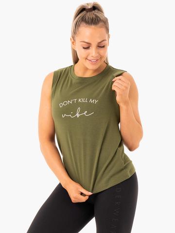 Ryderwear Women Tanks Ladies Baller Women's Tanks Khaki | CA1147YU