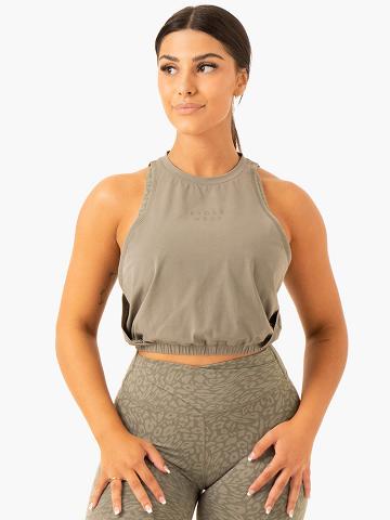 Ryderwear Women Tanks Rotation Women's Tanks Khaki | CA1248EX