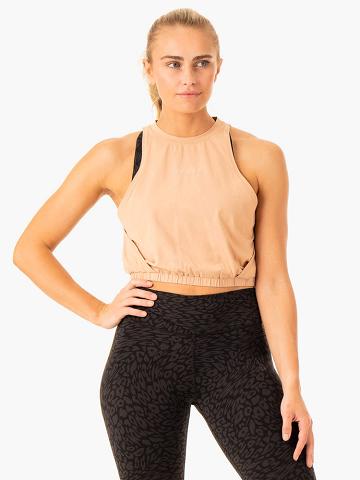 Ryderwear Women Tanks Rotation Women's Tanks Sandstone | CA1344XF