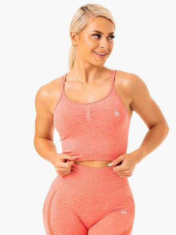 Ryderwear Women Tanks Sculpt Seamless Women's Tanks Peach Marl | CA1211KI