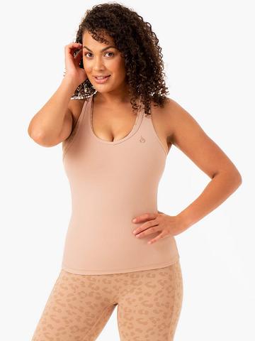 Ryderwear Women Tanks Ultra Compression Women's Tanks Tan | CA1260GL