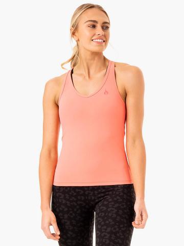 Ryderwear Women Tanks Ultra Compression Women's Tanks Coral | CA1265ZG