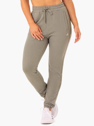 Ryderwear Women Track Pants Base High Waisted Women's Track Pants Khaki | CA1098OR