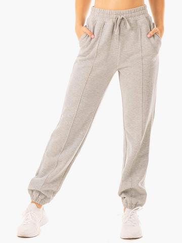 Ryderwear Women Track Pants Revival High Waisted Women's Track Pants Grey Marl | CA1078GL