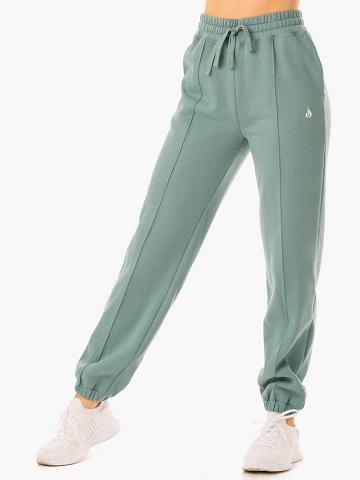 Ryderwear Women Track Pants Revival High Waisted Women's Track Pants Sage Green | CA1081KI